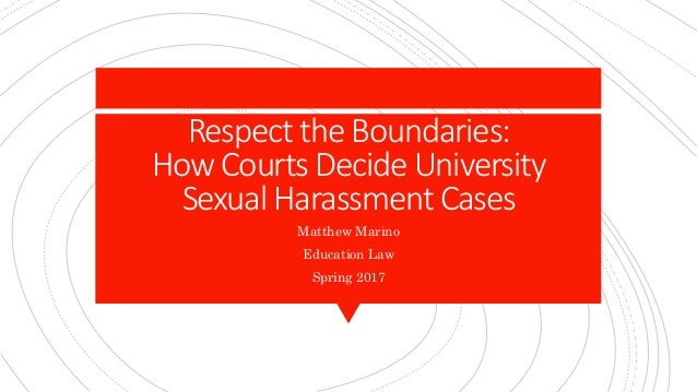 sexual harassment boundaries Sexual harassment boundaries